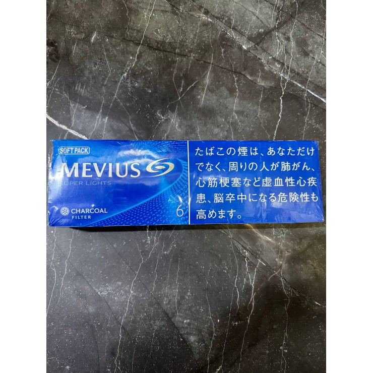MEVIUS SUPER LIGHTS 6 SOFT PACK CHARCOAL FILTER JAPAN (Блок)
