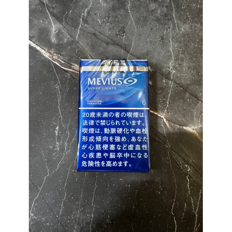 MEVIUS SUPER LIGHTS 6 SOFT PACK CHARCOAL FILTER JAPAN (Пачка)